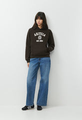Cozy Sweatfleece Perfect Hoodie - CACAO NIB BRN/LT BIRCH
