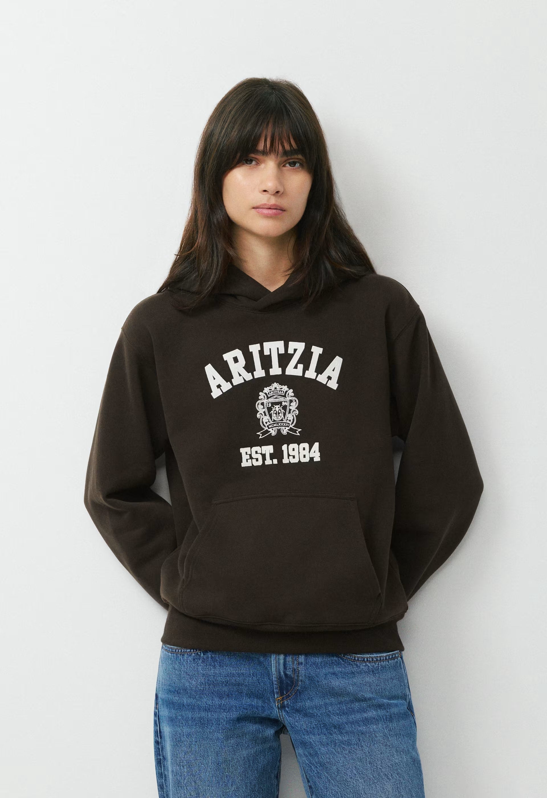 Cozy Sweatfleece Perfect Hoodie - CACAO NIB BRN/LT BIRCH
