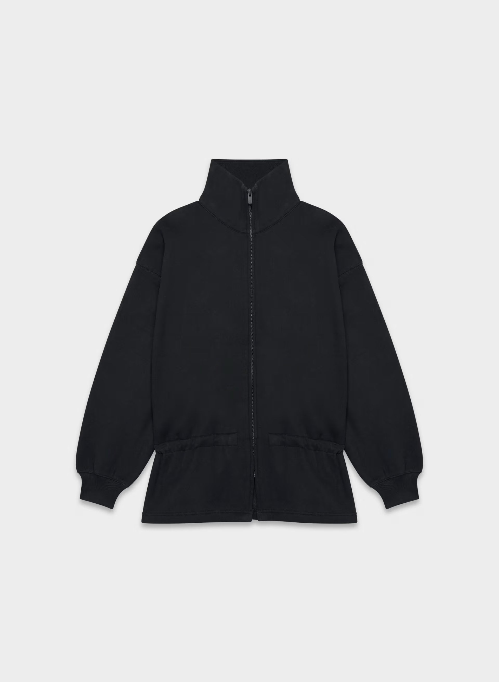 Cozy Sweatfleece Mega Cinch Zip-Up - BLACK