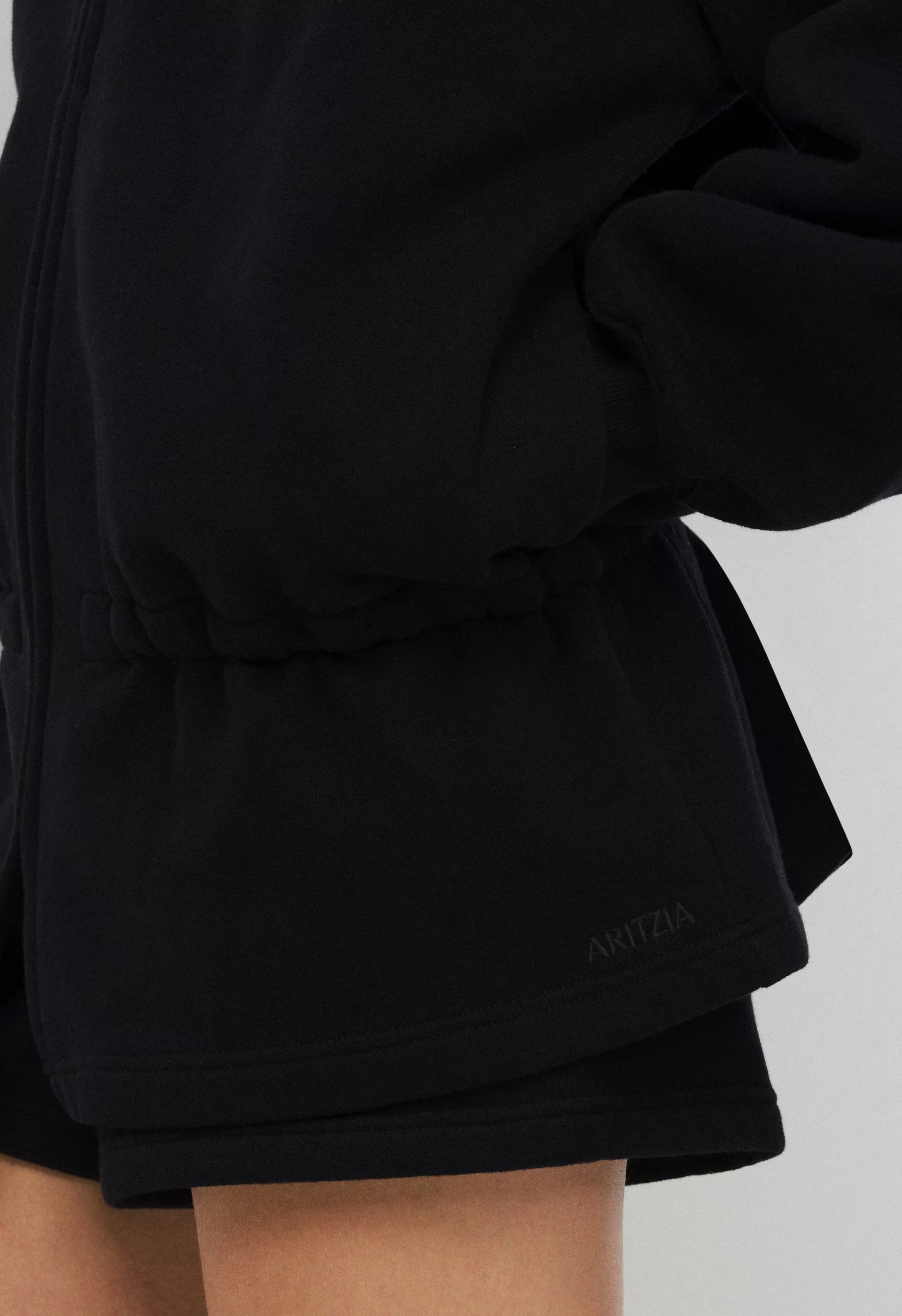 Cozy Sweatfleece Mega Cinch Zip-Up - BLACK