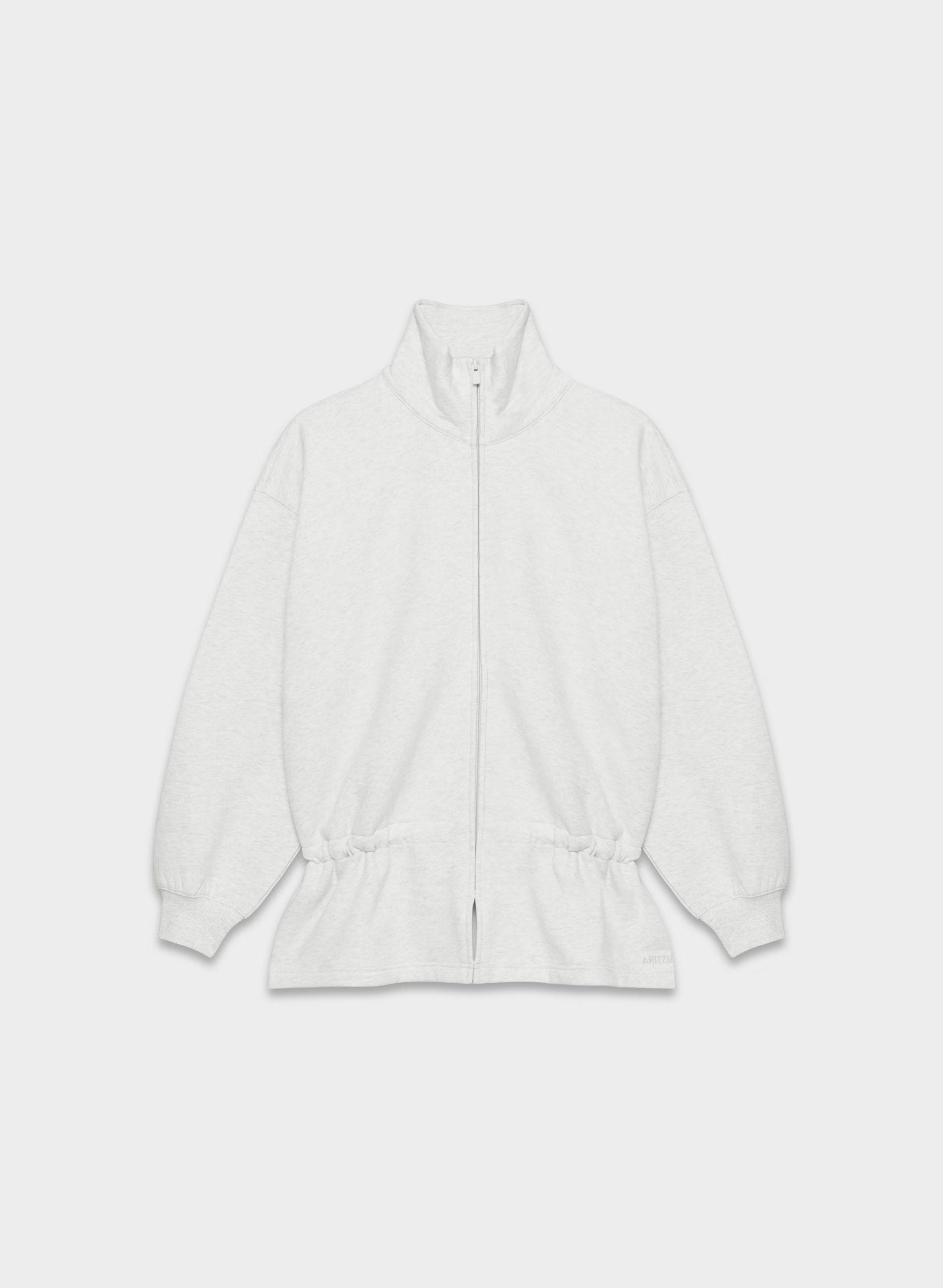 Cozy Sweatfleece Mega Cinch Zip-Up - HEATHER CLOUD WHITE