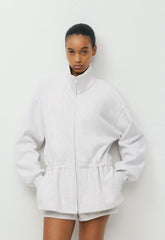 Cozy Sweatfleece Mega Cinch Zip-Up - HEATHER CLOUD WHITE