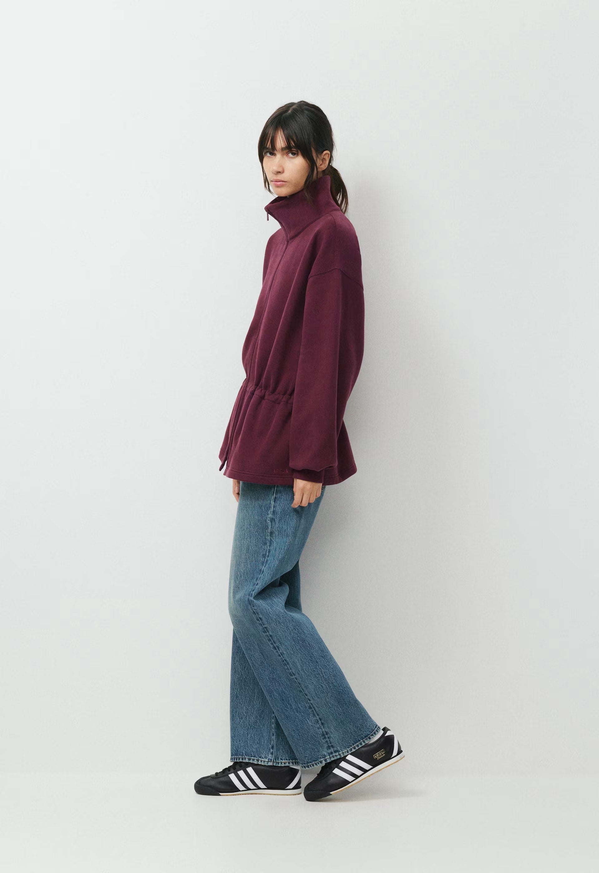 Cozy Sweatfleece Mega Cinch Zip-Up - GALA PLUM