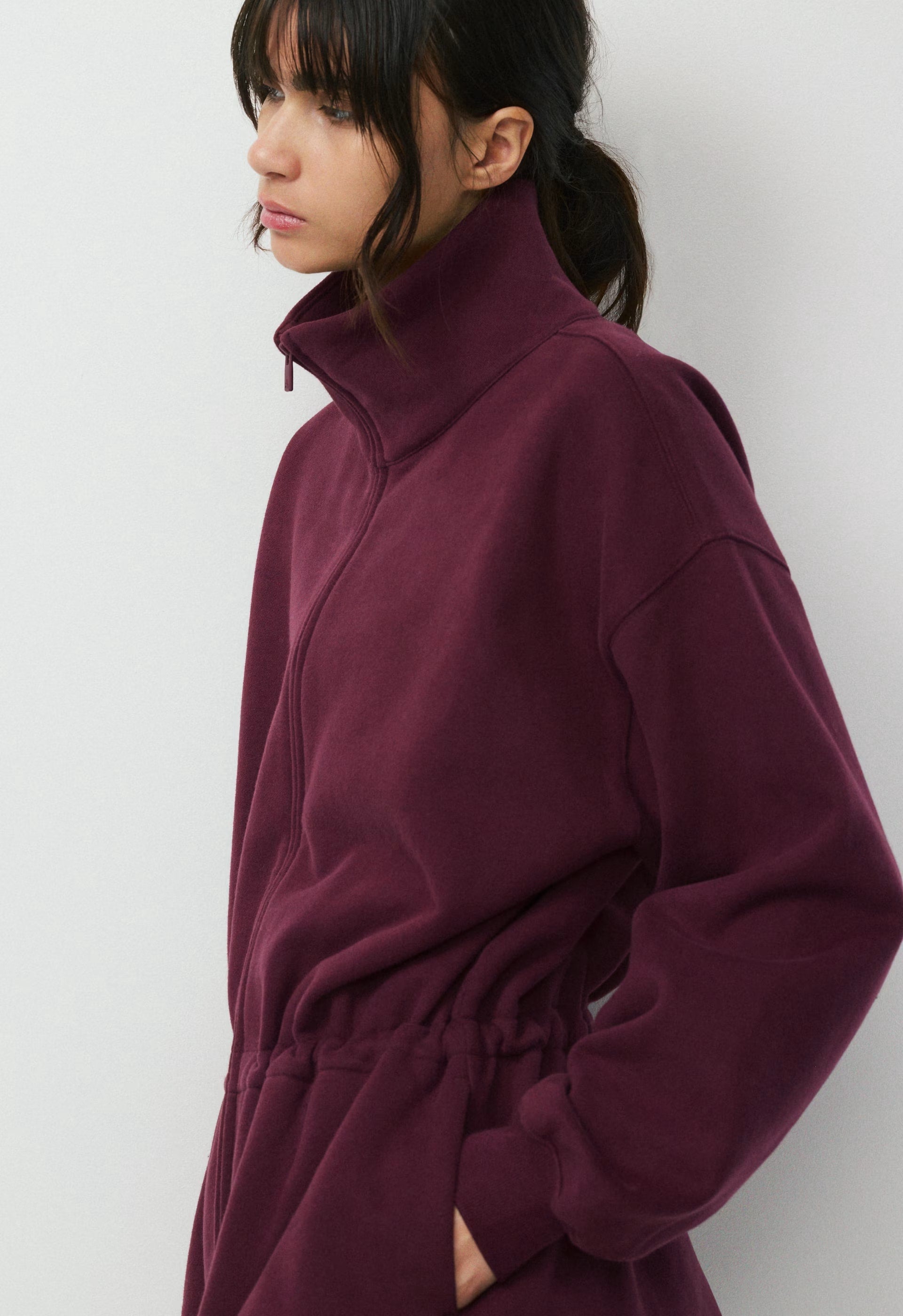 Cozy Sweatfleece Mega Cinch Zip-Up - GALA PLUM