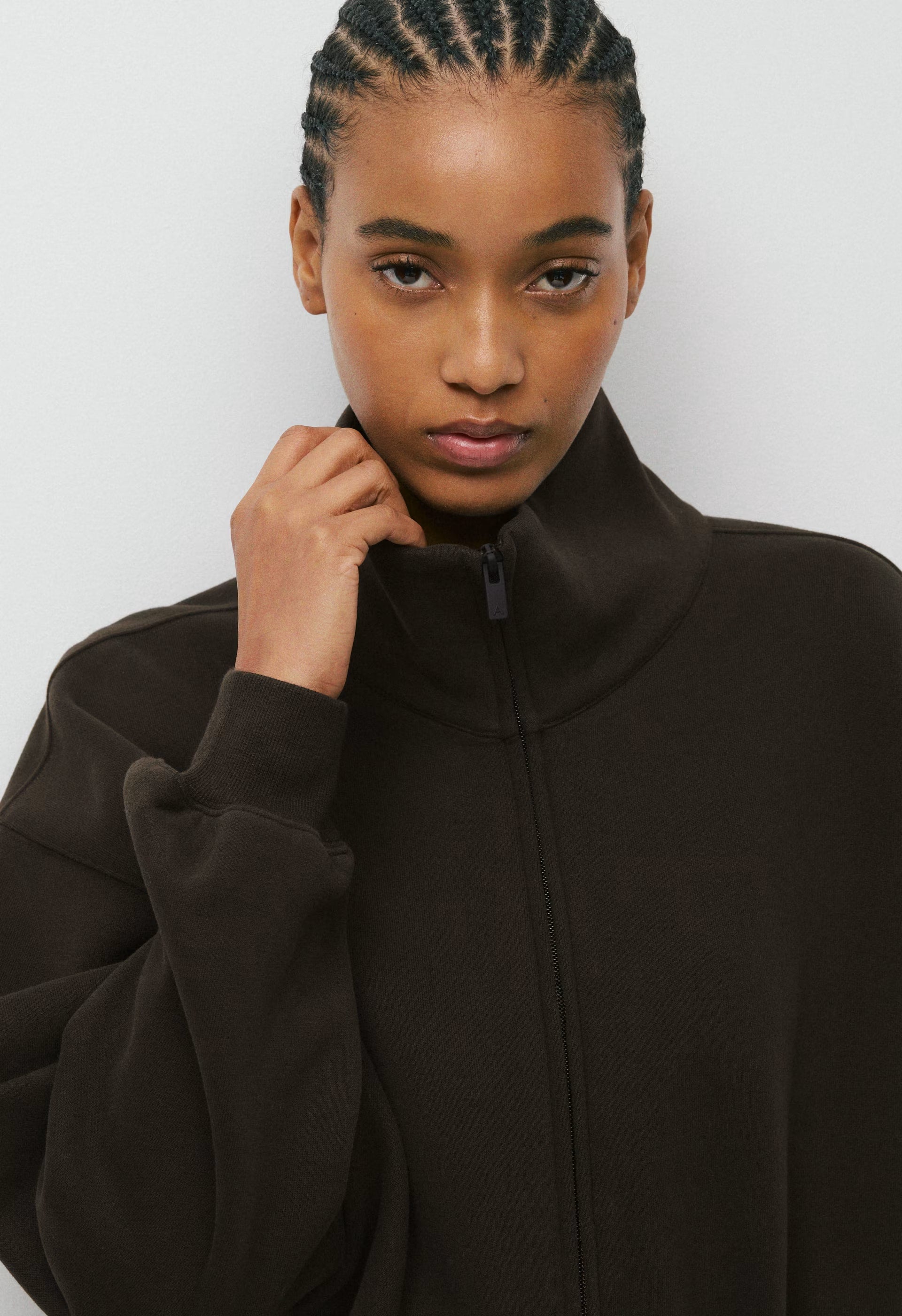 Cozy Sweatfleece Mega Cinch Zip-Up - CACAO NIB BROWN