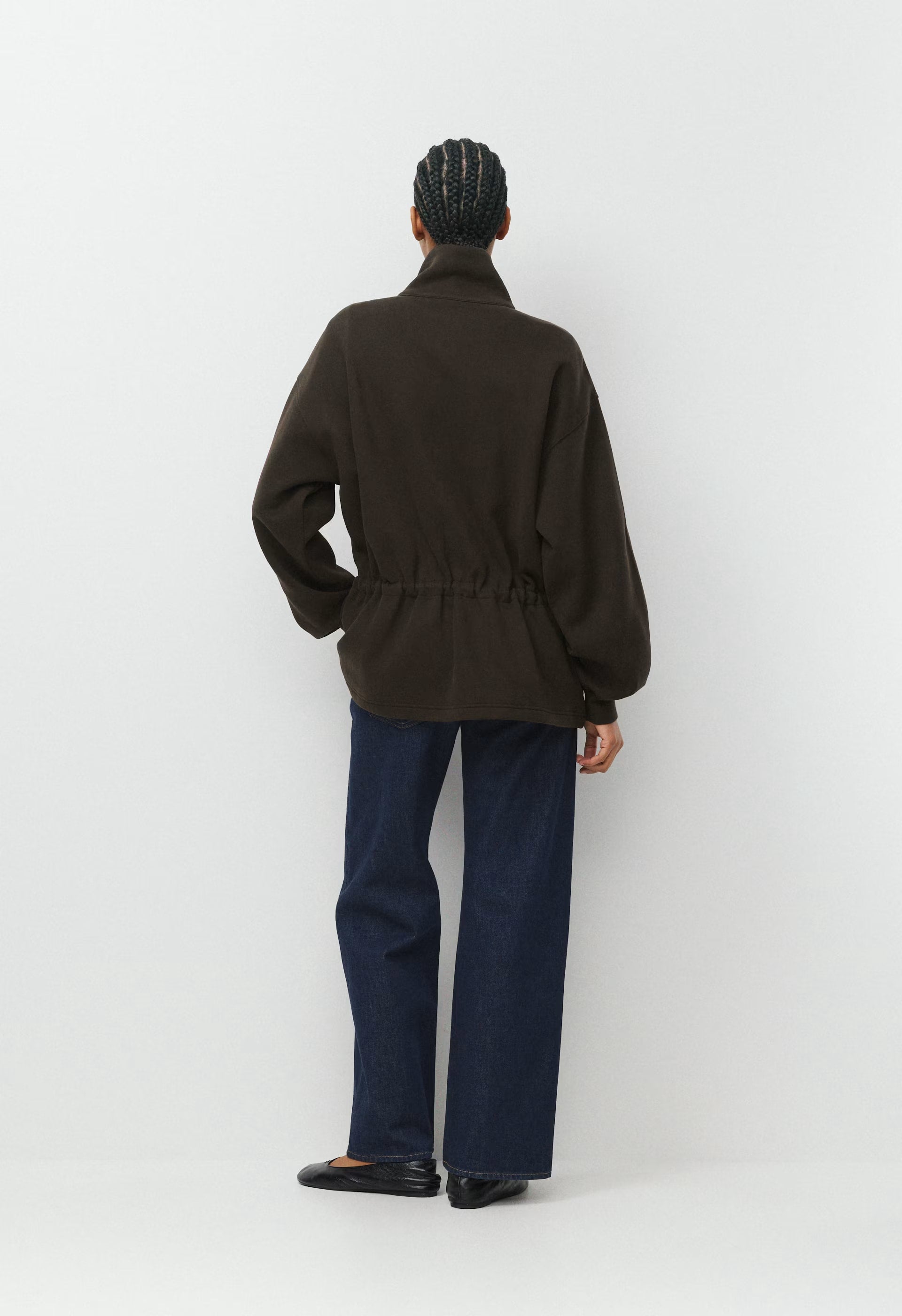Cozy Sweatfleece Mega Cinch Zip-Up - CACAO NIB BROWN