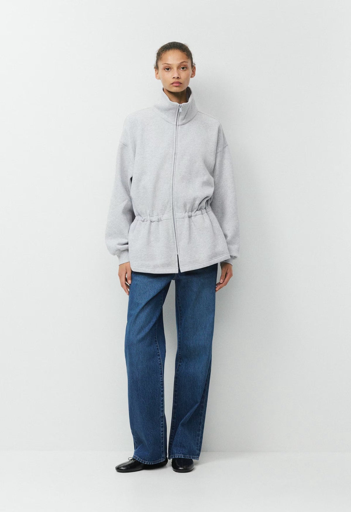 Cozy Sweatfleece Mega Cinch Zip-Up - HEATHER CHROME