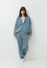 Cozy Sweatfleece Mega Zip Hoodie - LIVED-IN BLUE MIRAGE
