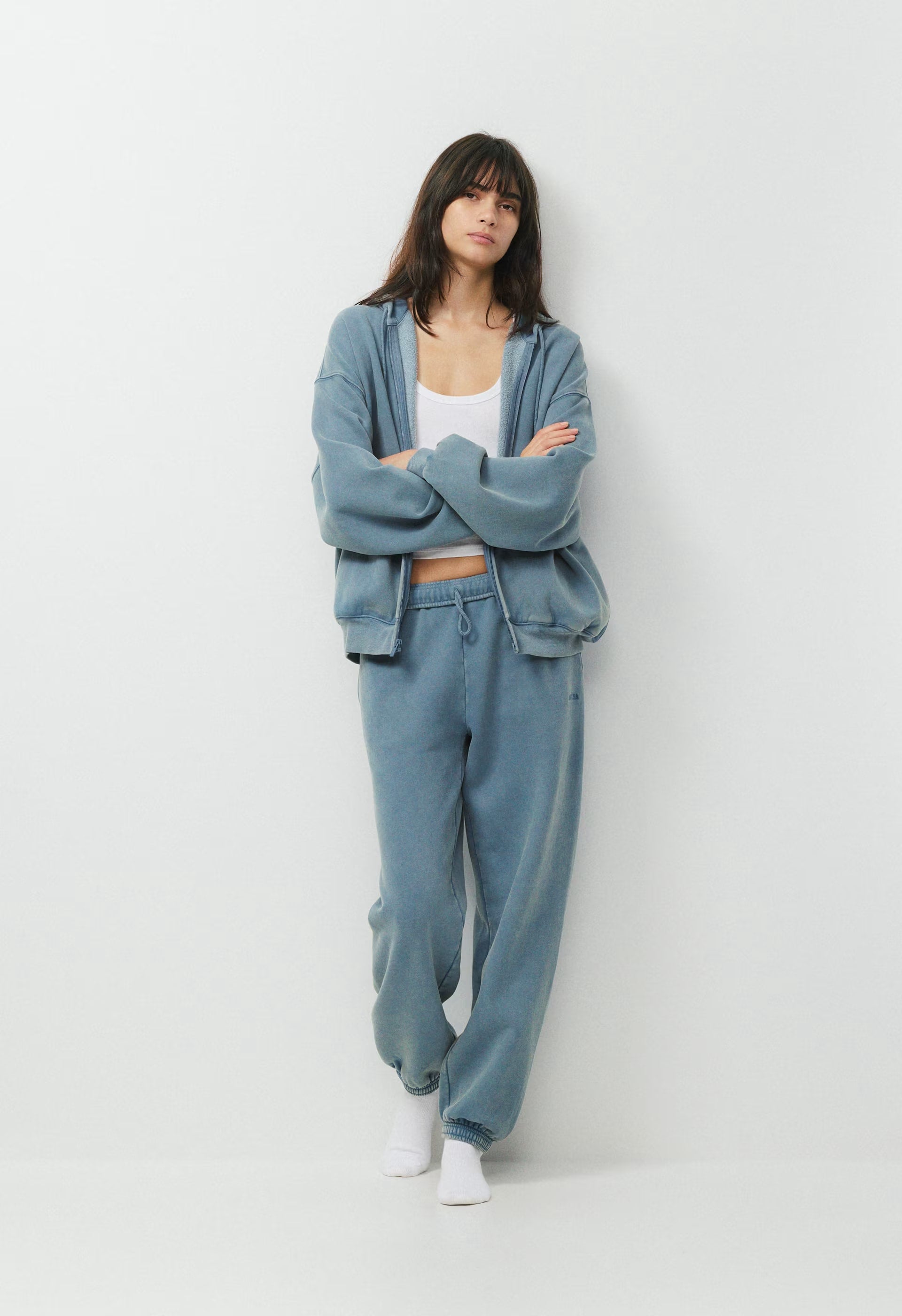 Cozy Sweatfleece Mega Zip Hoodie - LIVED-IN BLUE MIRAGE