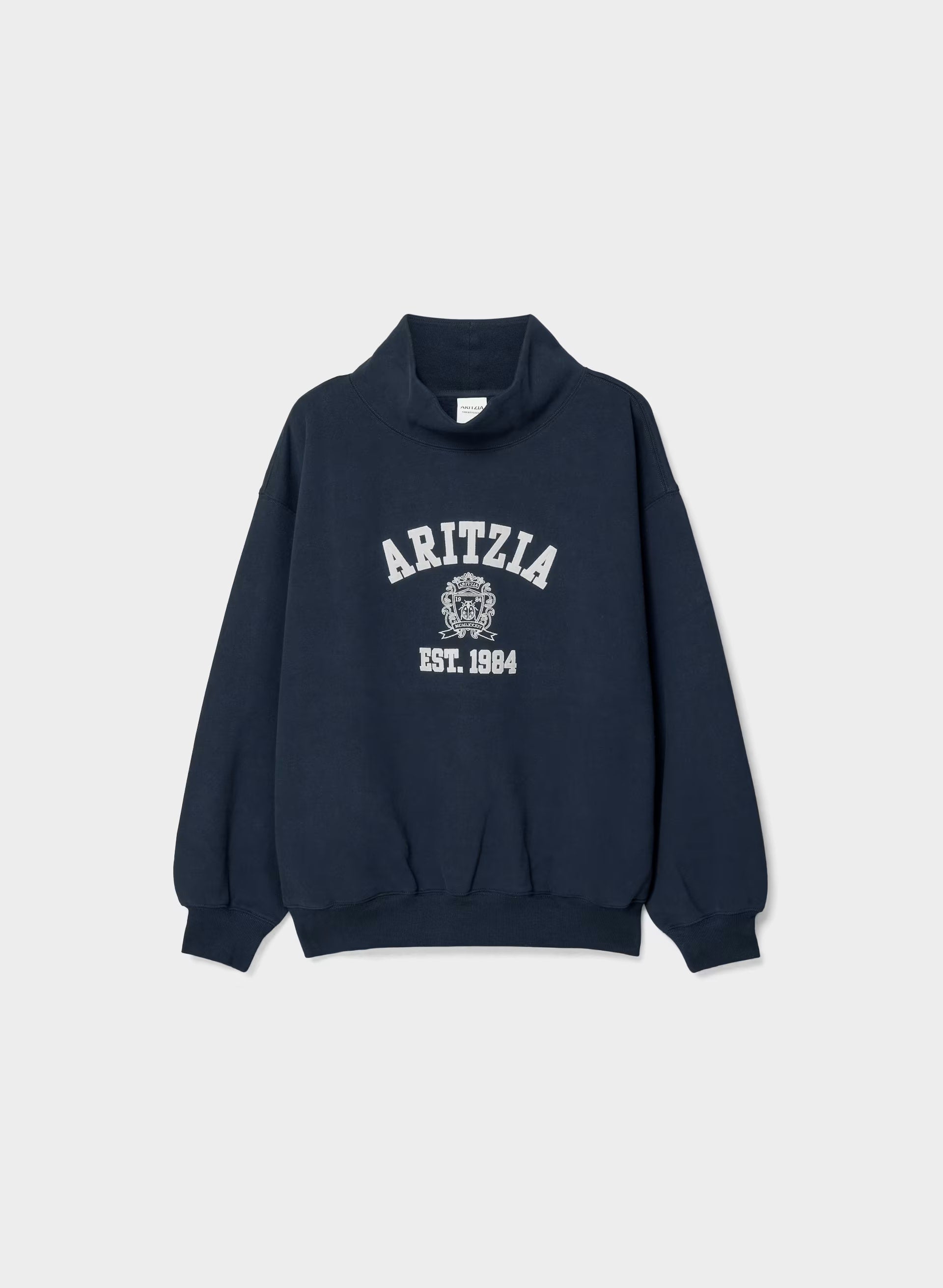 Cozy Sweatfleece Mega Funnel Neck - ADMIRAL NAVY/ WHITE