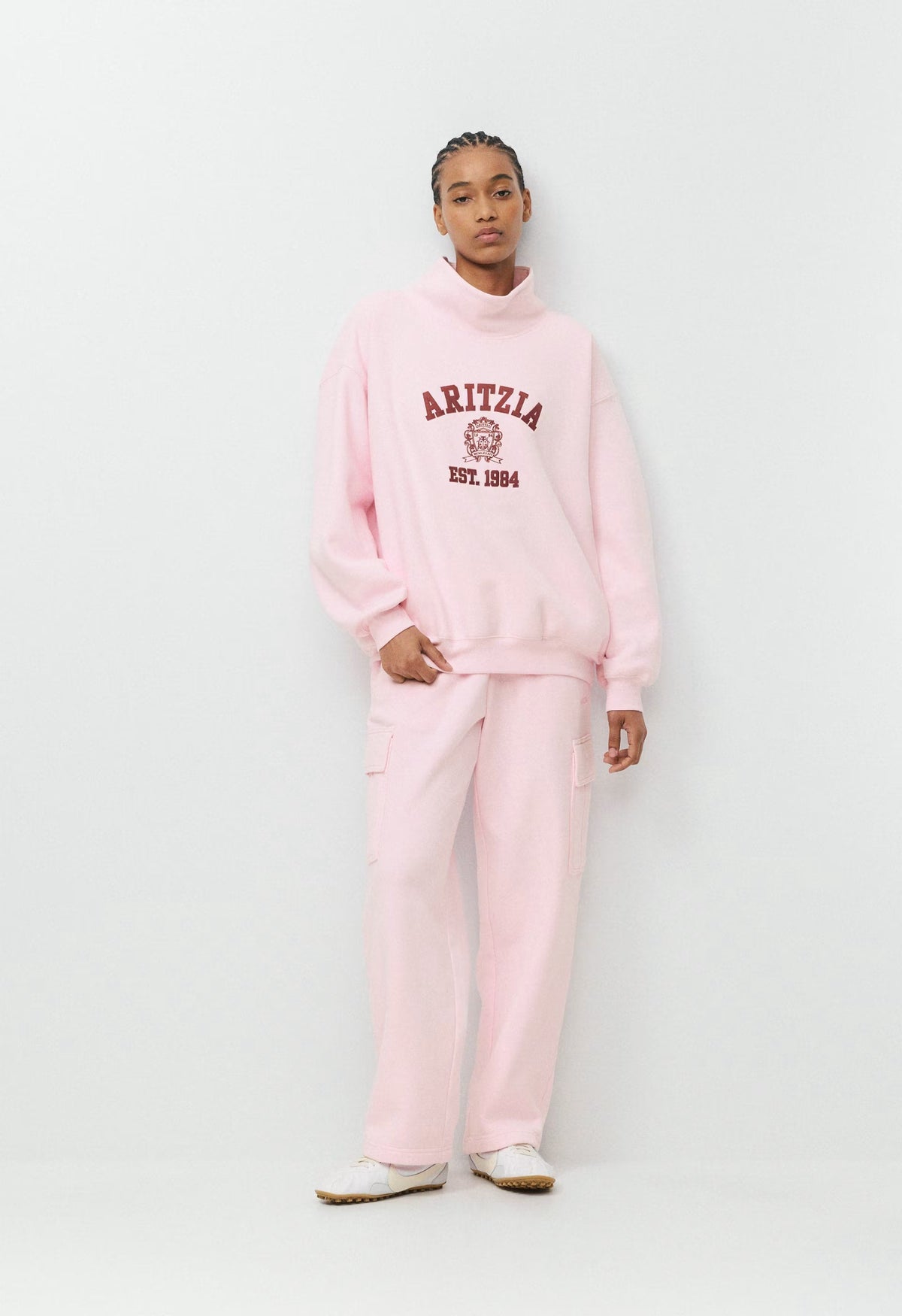 Cozy Sweatfleece Mega Funnel Neck - MAGNOLIA/OPERA ROSE