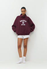 Cozy Sweatfleece Mega Funnel Neck - GALA PLUM/WHT
