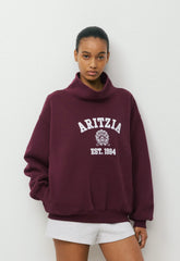 Cozy Sweatfleece Mega Funnel Neck - GALA PLUM/WHT