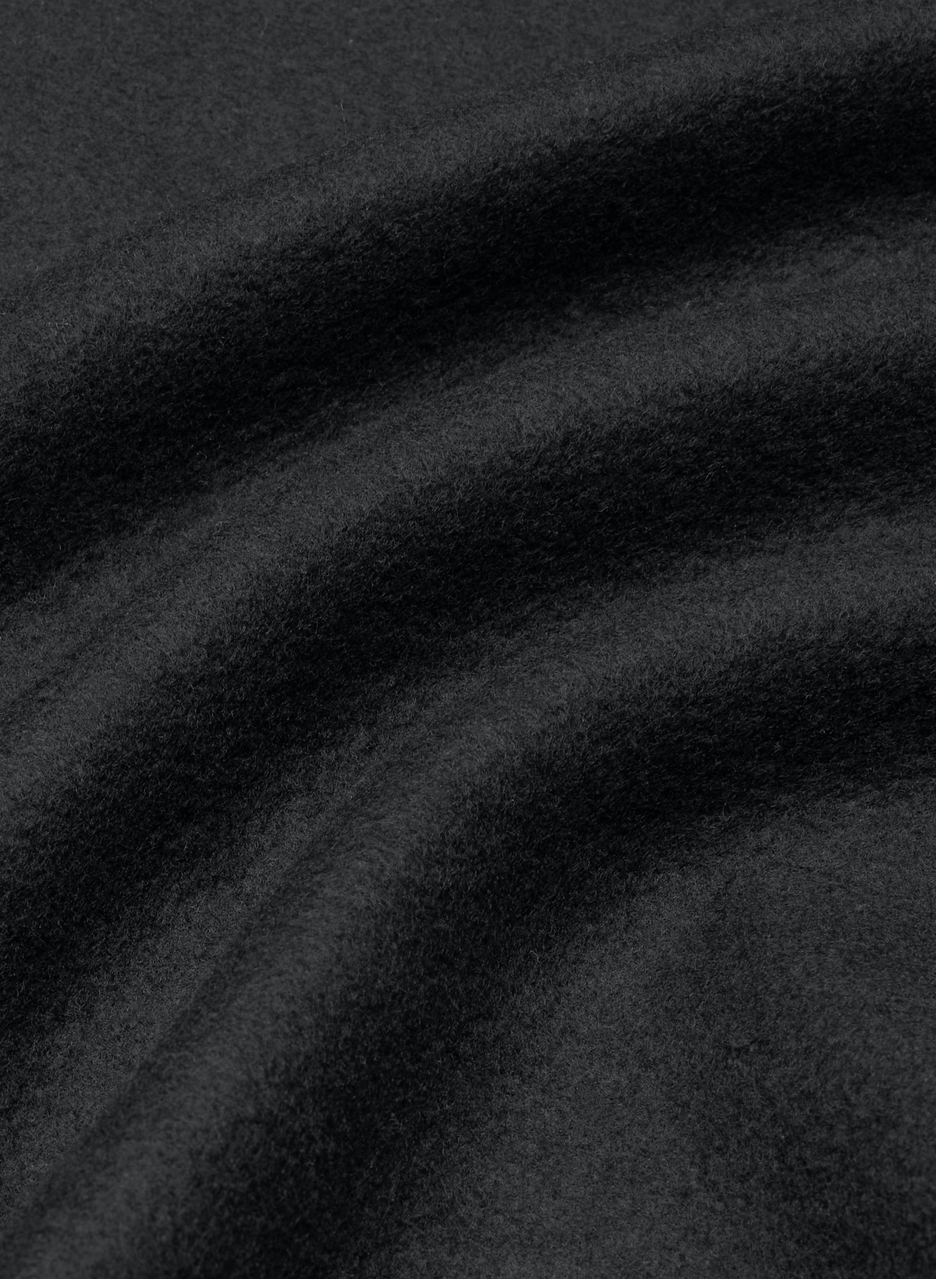 Cozy Sweatfleece BF Off-Shoulder Sweatshirt - BLACK