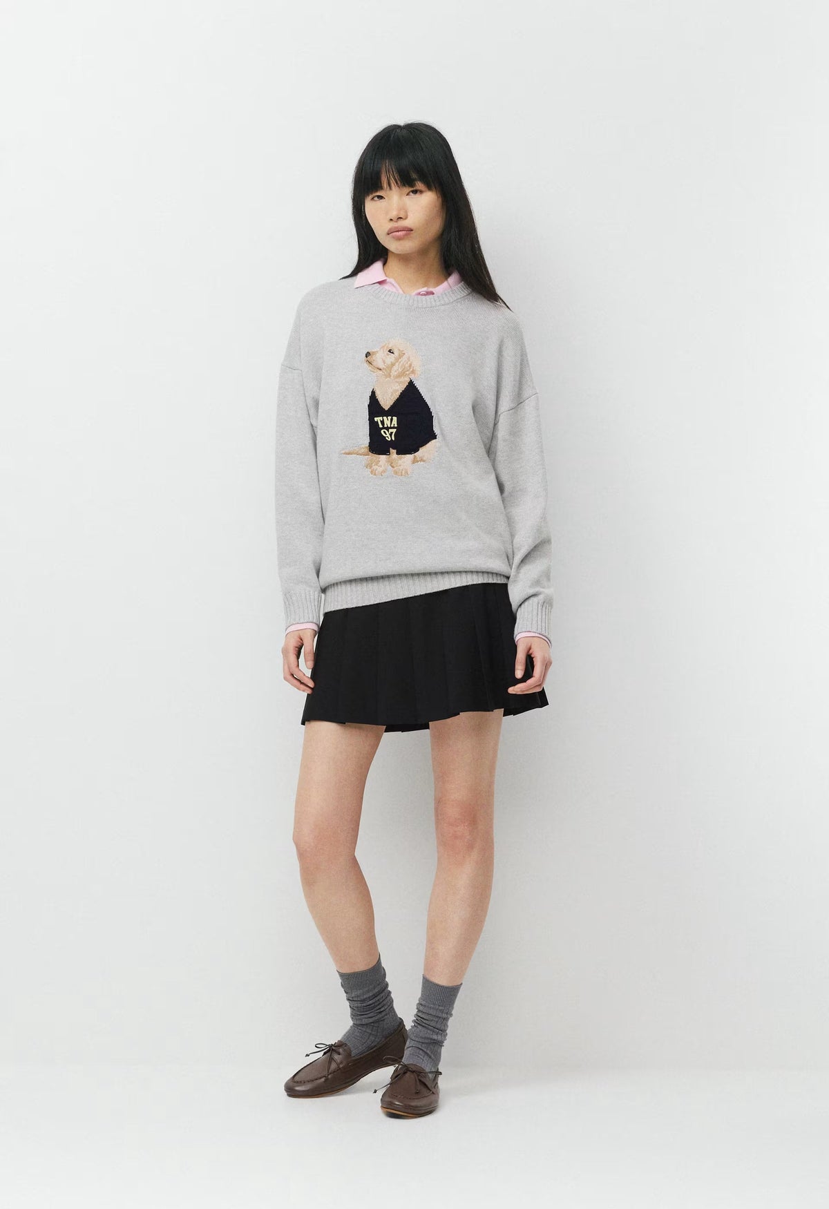 Cotton Charm™ Peggy Icon Sweater - HTHR CHROME /HARLEY