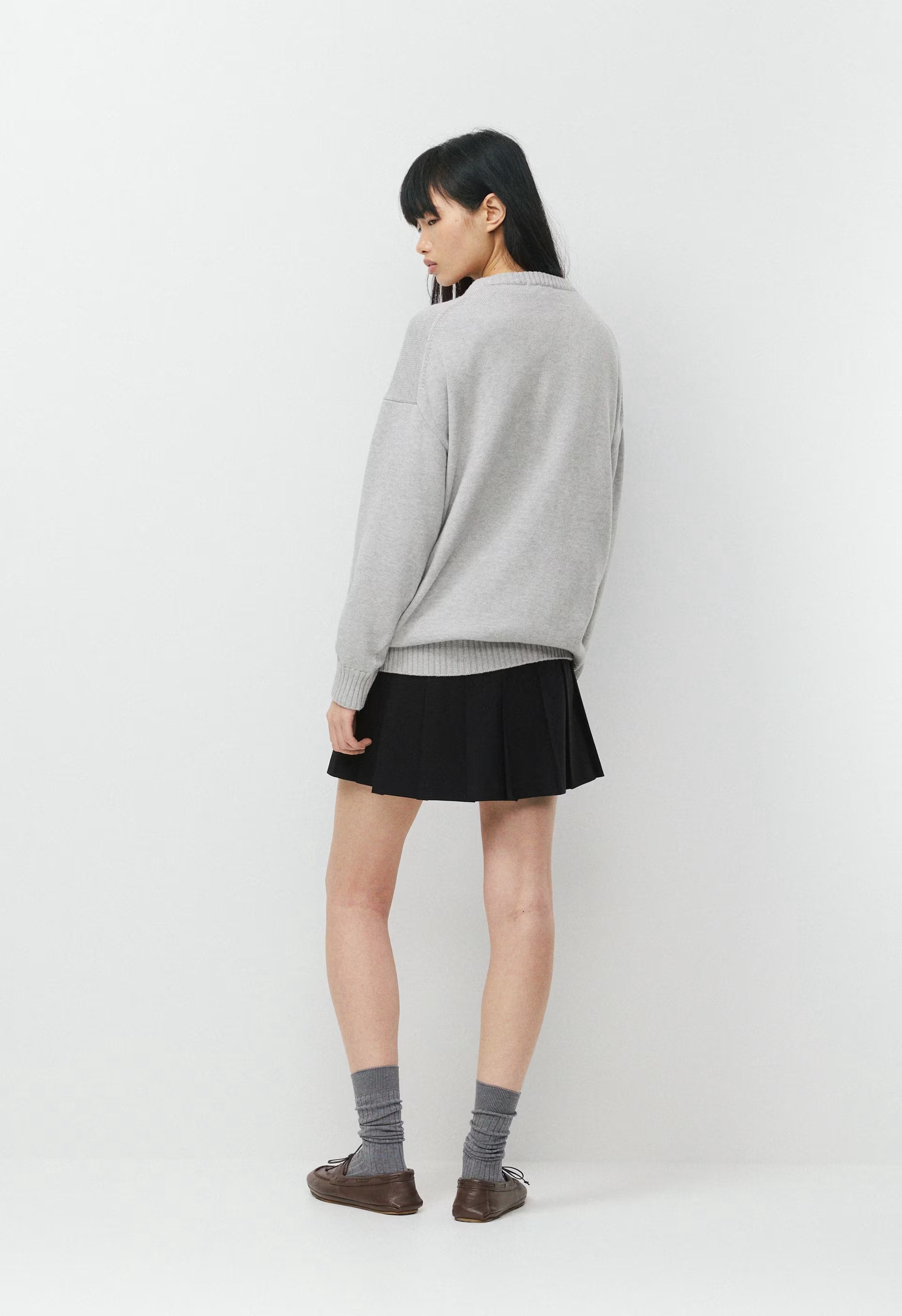 Cotton Charm™ Peggy Icon Sweater - HTHR CHROME /HARLEY