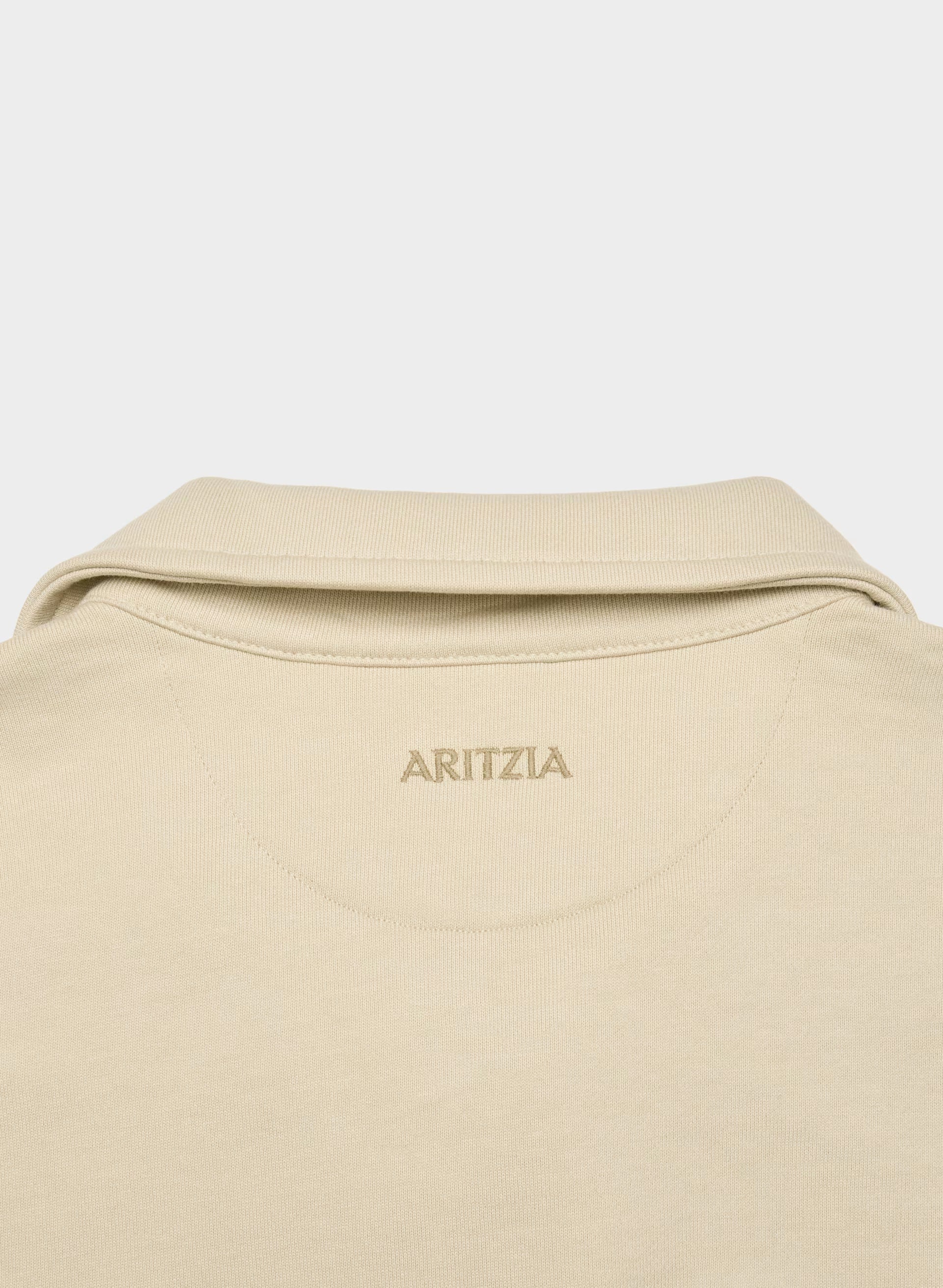 Terry Sweatfleece Mega Polo Sweatshirt - MULLEIN