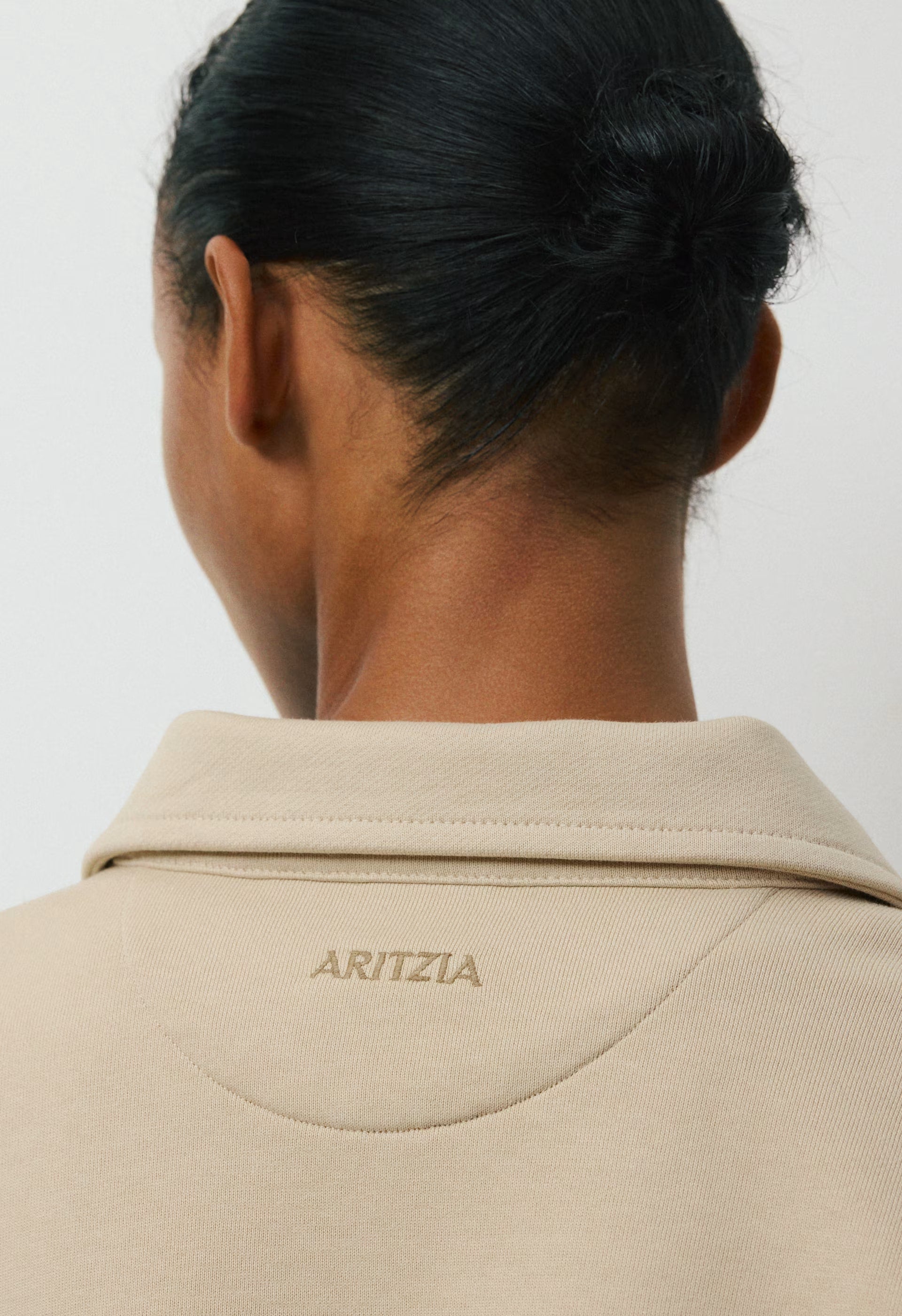 Terry Sweatfleece Mega Polo Sweatshirt - MULLEIN