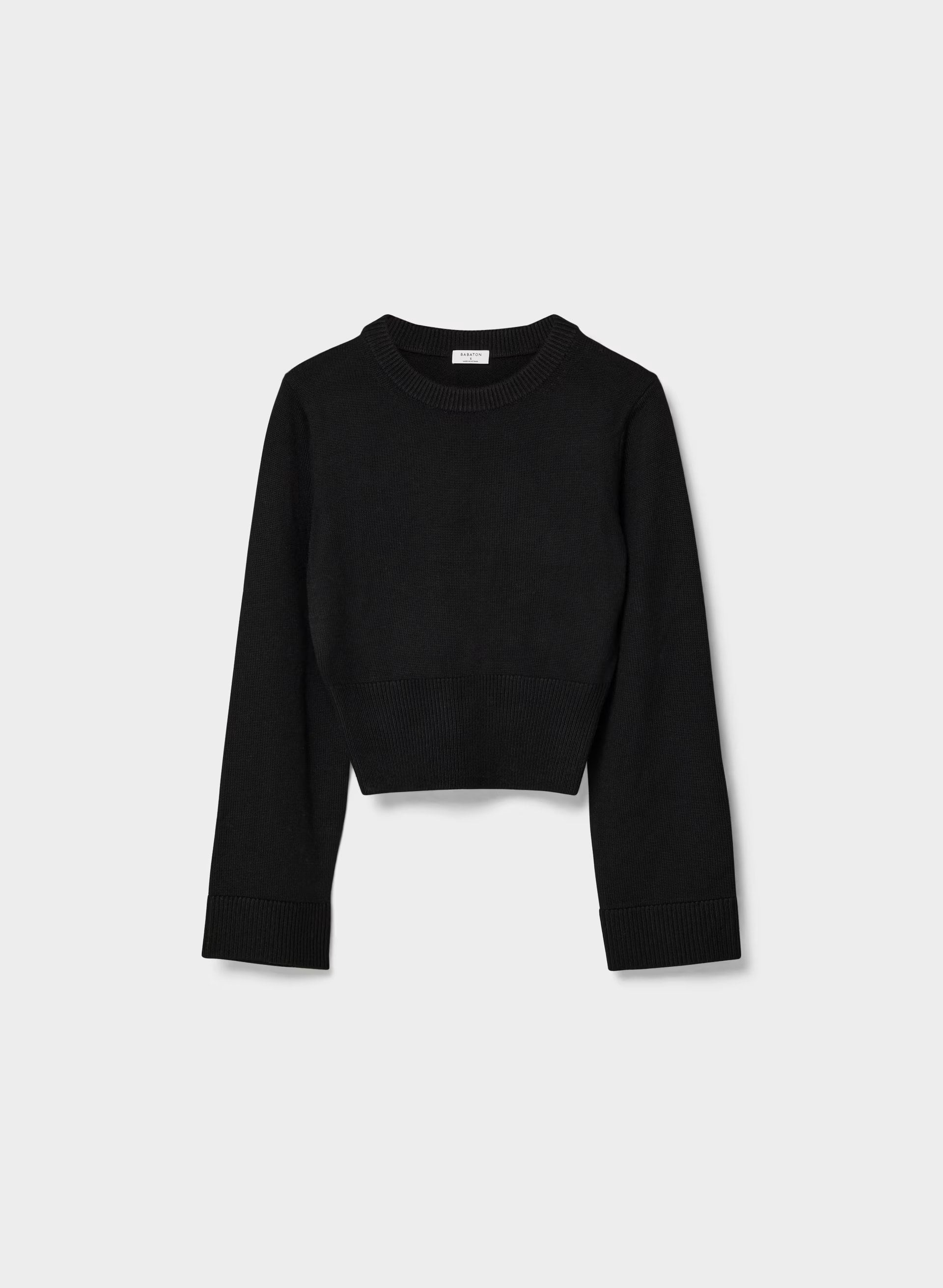 Byline Merino Wool Sweater - BLACK