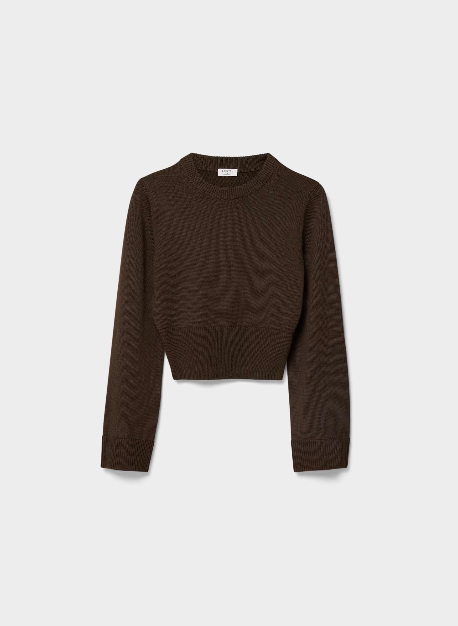 Byline Merino Wool Sweater - CACAO NIB BROWN