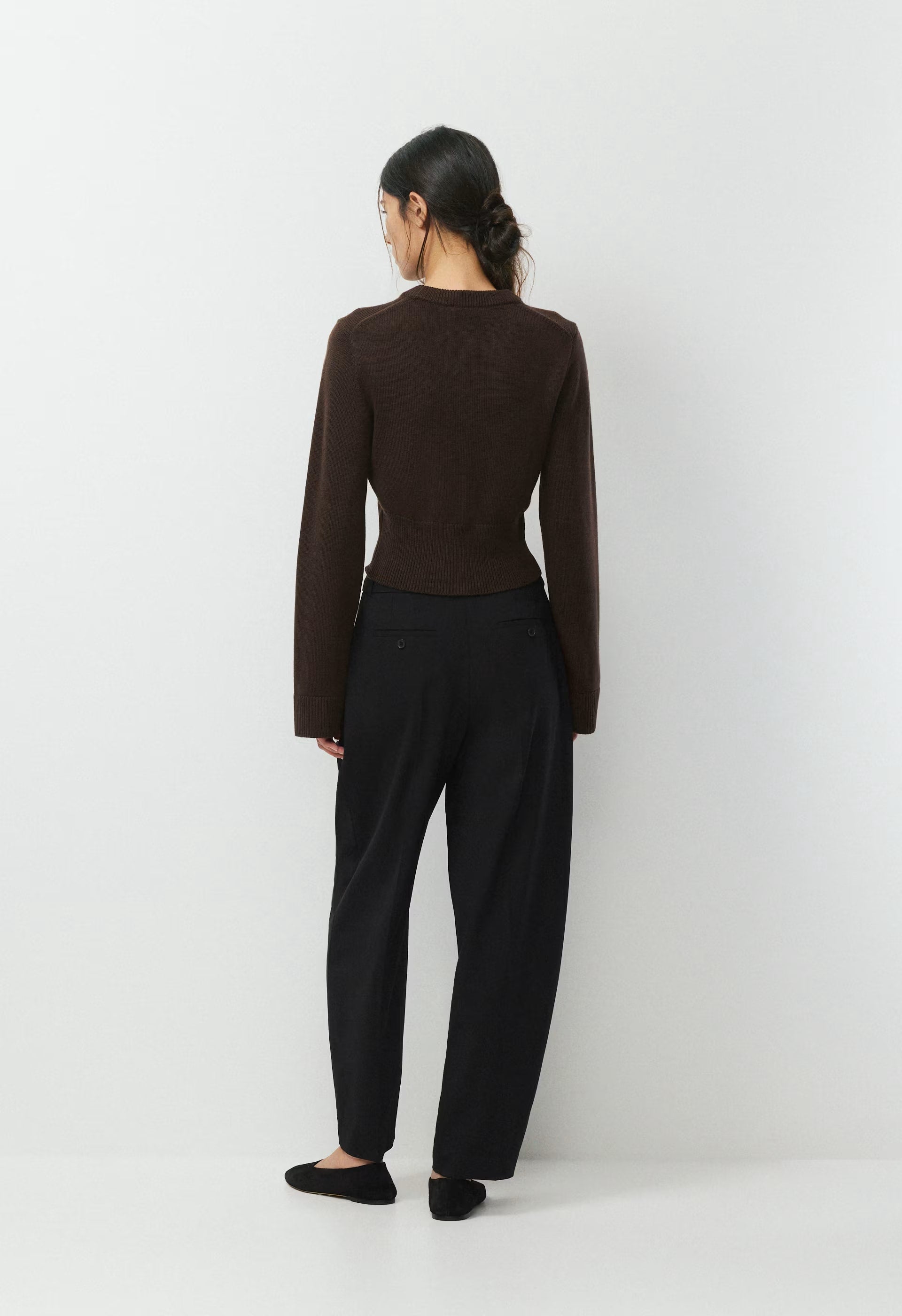 Byline Merino Wool Sweater - CACAO NIB BROWN