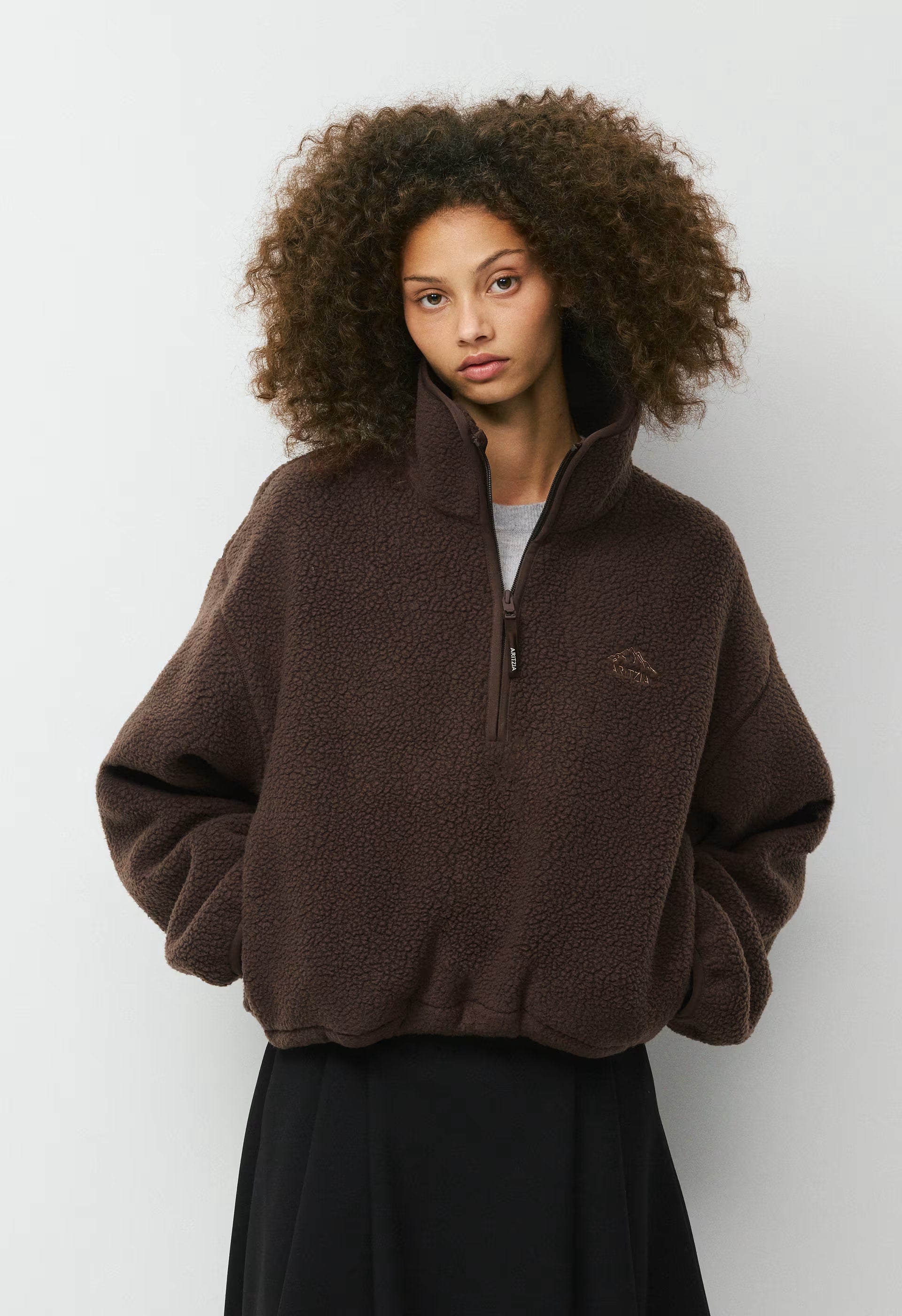 Polartec® Thermal Pro™ Zephyr Hi-Hip Mockneck - RICH MOCHA BROWN