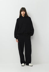 Cozy Sweatfleece Mega Hoodie - BLACK