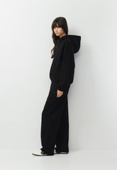 Cozy Sweatfleece Mega Hoodie - BLACK
