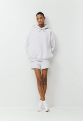 Cozy Sweatfleece Mega Hoodie - HEATHER CLOUD WHITE