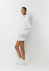 Cozy Sweatfleece Mega Hoodie - HEATHER CLOUD WHITE