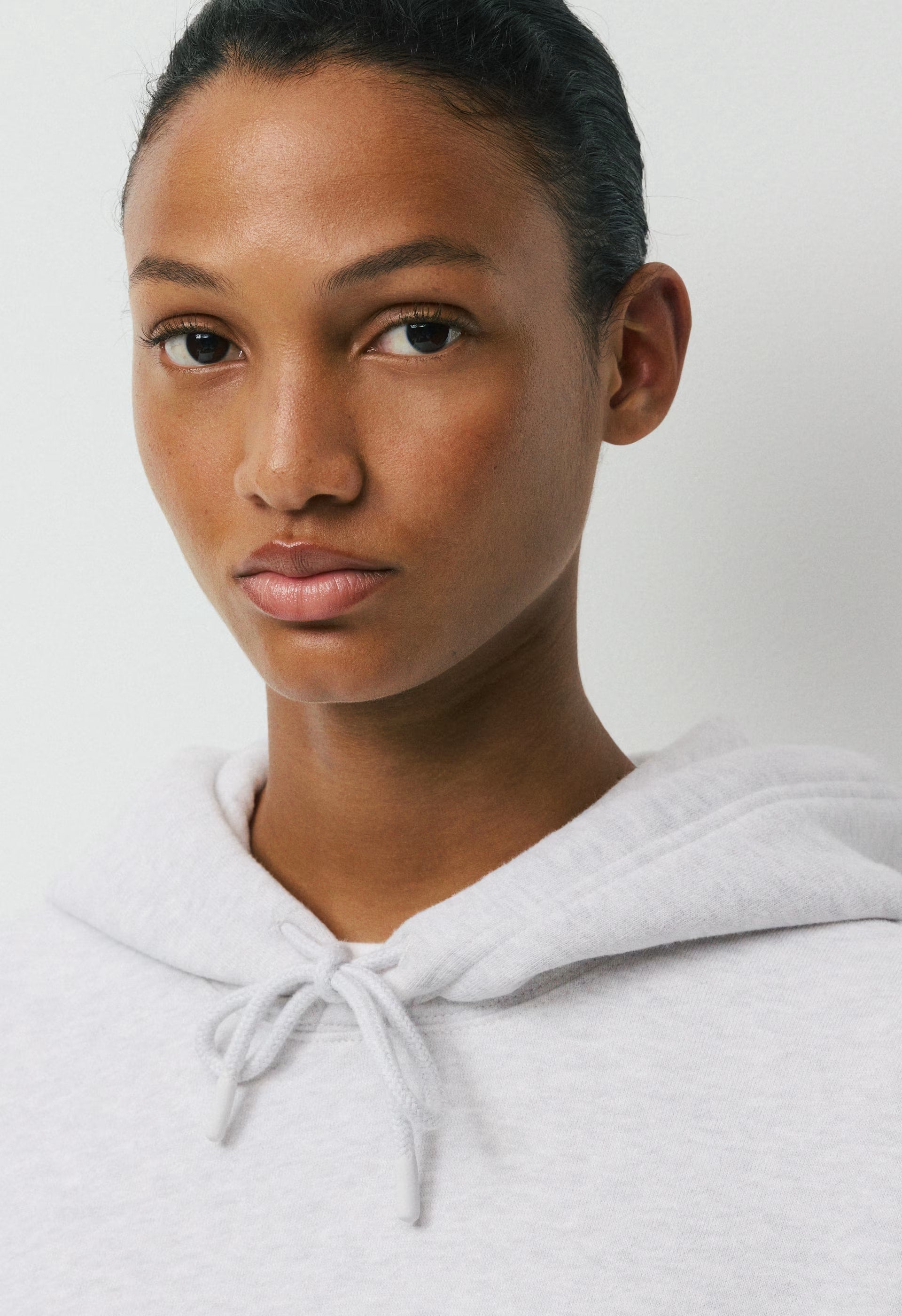 Cozy Sweatfleece Mega Hoodie - HEATHER CLOUD WHITE