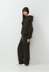 Cozy Sweatfleece Mega Hoodie - CACAO NIB BROWN