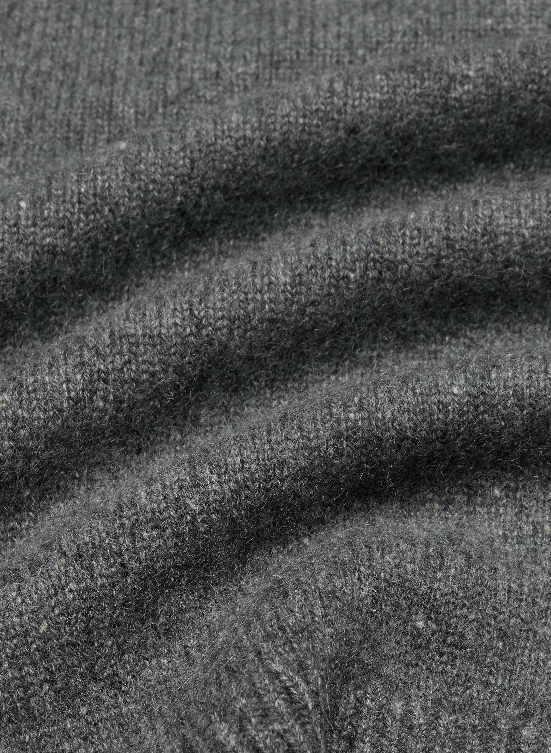 Essential Cashmere Museo Polo Sweater - SPECKLED CHARCOAL