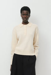 Essential Cashmere Museo Polo Sweater - SEASIDE CREAM