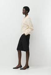 Essential Cashmere Museo Polo Sweater - SEASIDE CREAM