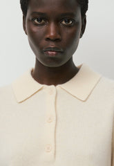 Essential Cashmere Museo Polo Sweater - SEASIDE CREAM