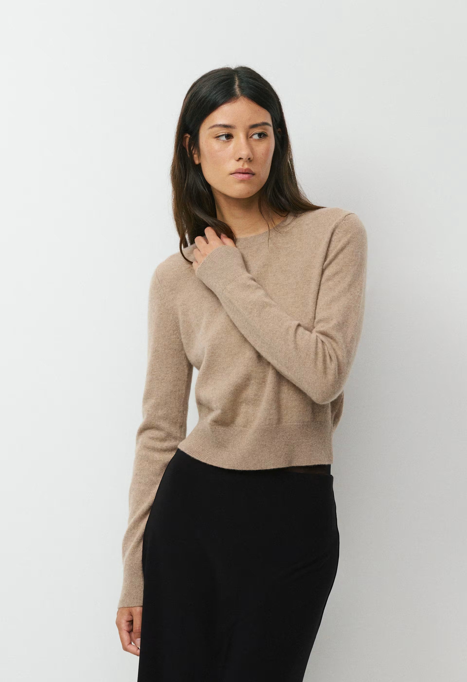 Bare Cashmere Showcase Sweater - HEATHER NOMAD TAUPE
