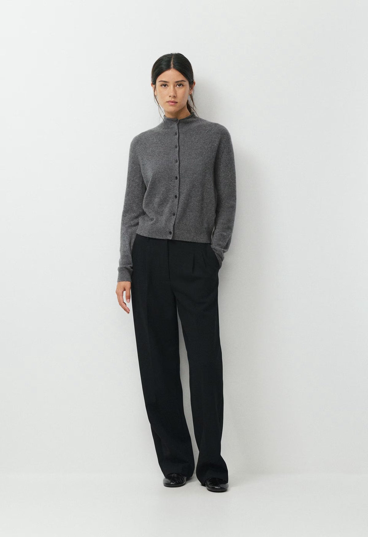 Bare Cashmere Saga Sweater - SPECKLED CHARCOAL