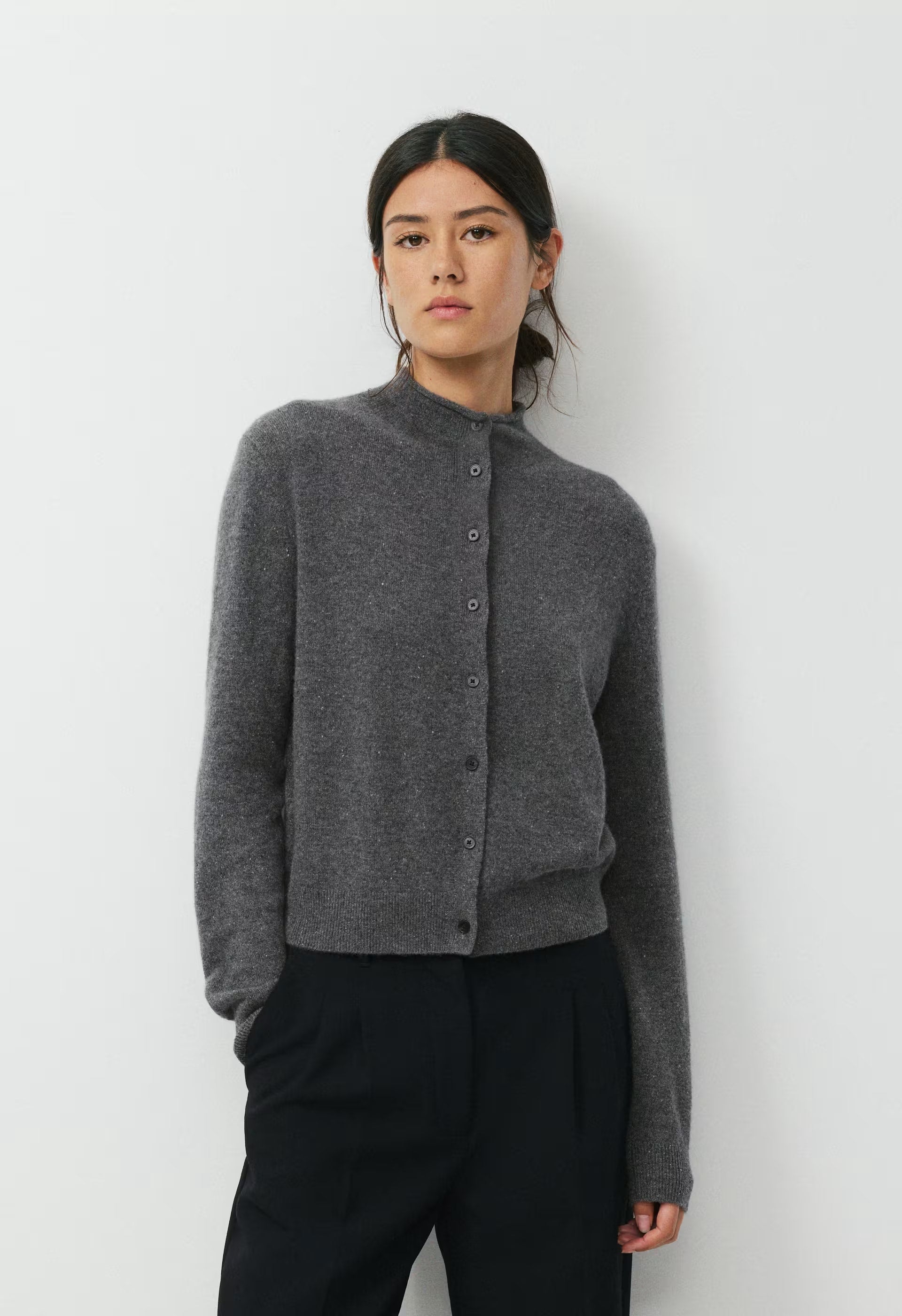 Bare Cashmere Saga Sweater - SPECKLED CHARCOAL