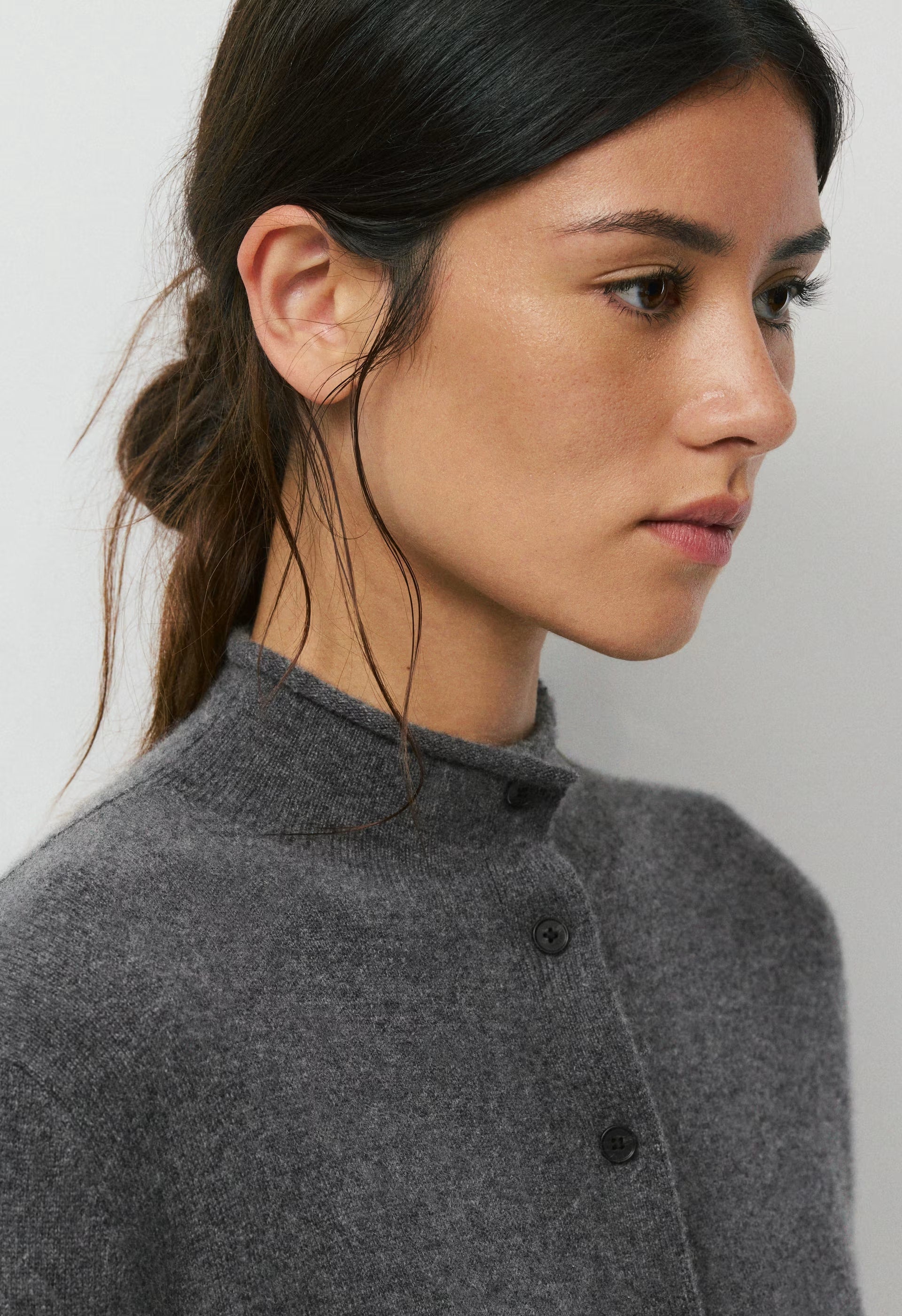 Bare Cashmere Saga Sweater - SPECKLED CHARCOAL