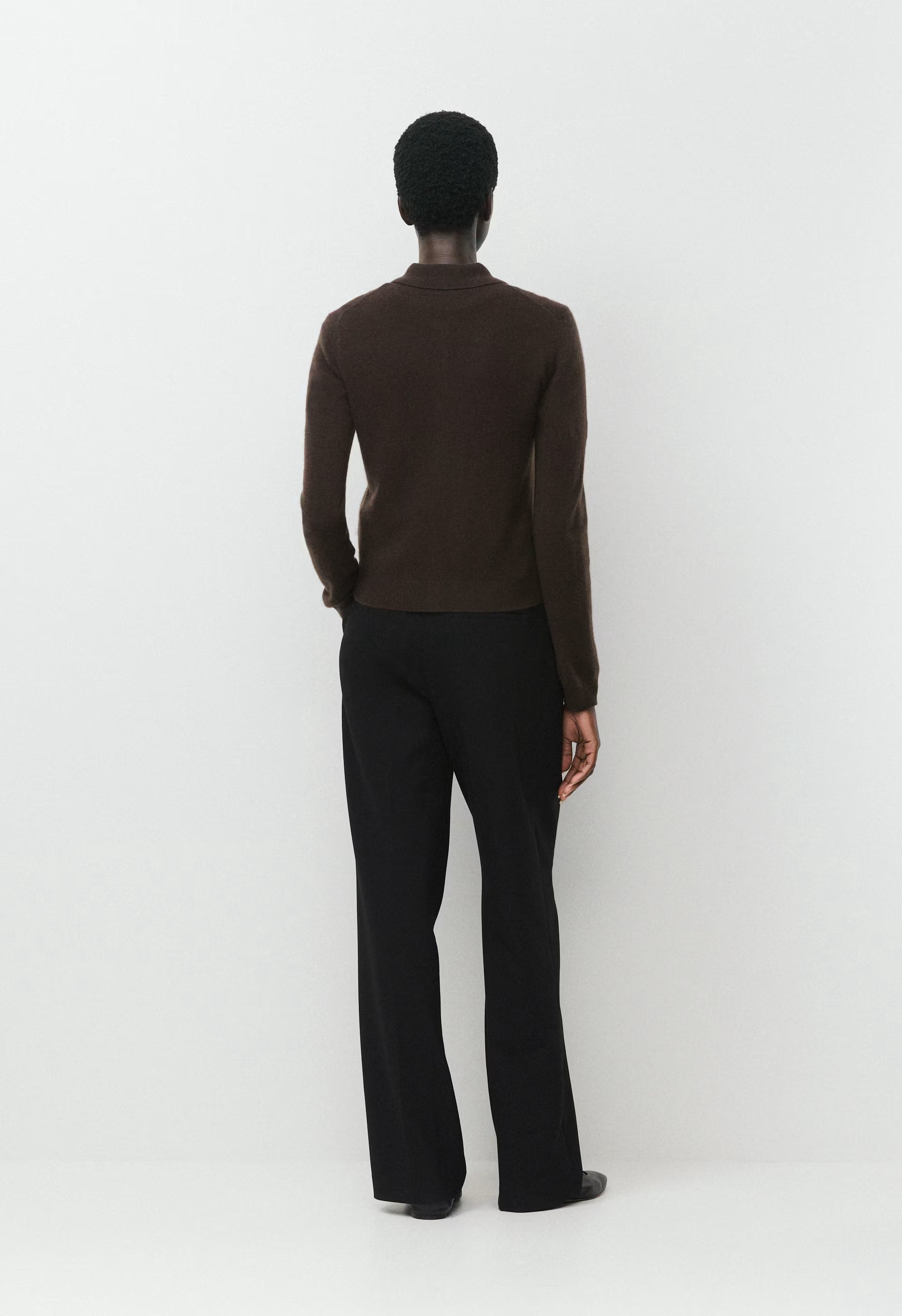 Bare Cashmere Foundation Cardigan - CACAO NIB BROWN