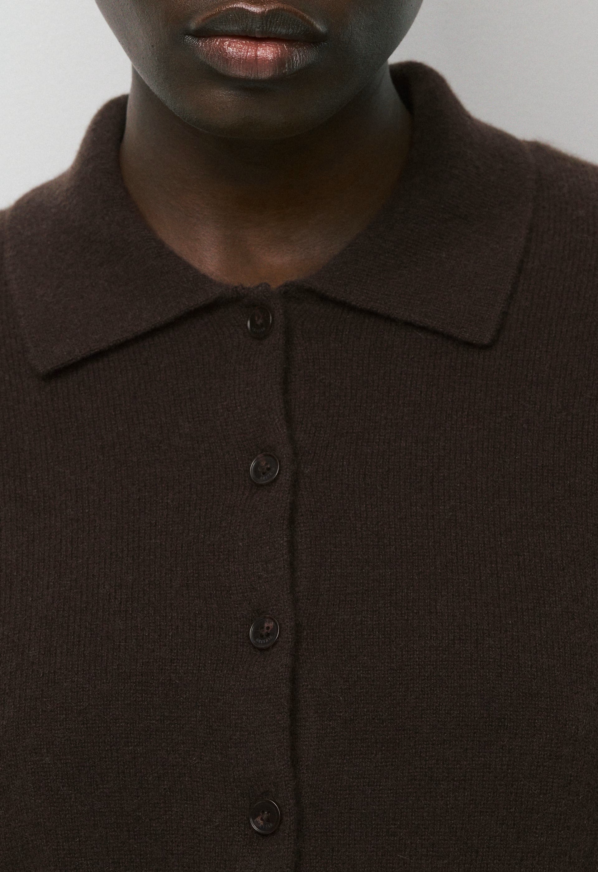 Bare Cashmere Foundation Cardigan - CACAO NIB BROWN