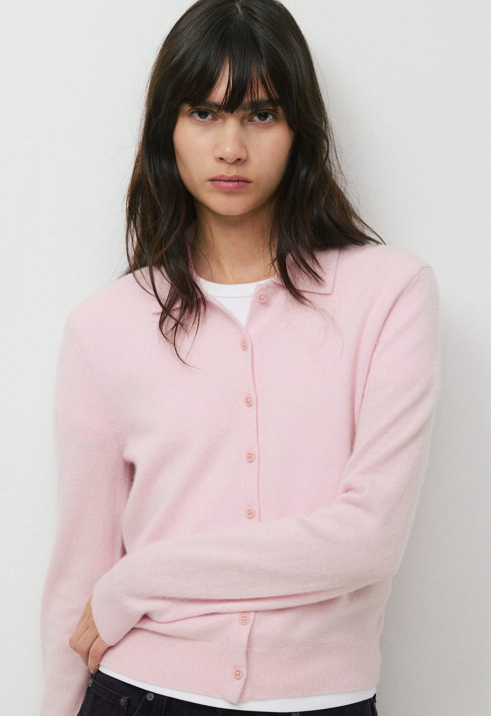 Bare Cashmere Foundation Cardigan - MAGNOLIA