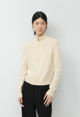 Essential Cashmere Catalogue Zip-Up - SEASIDE CREAM