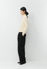 Essential Cashmere Catalogue Zip-Up - SEASIDE CREAM