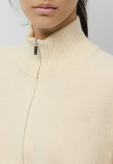 Essential Cashmere Catalogue Zip-Up - SEASIDE CREAM