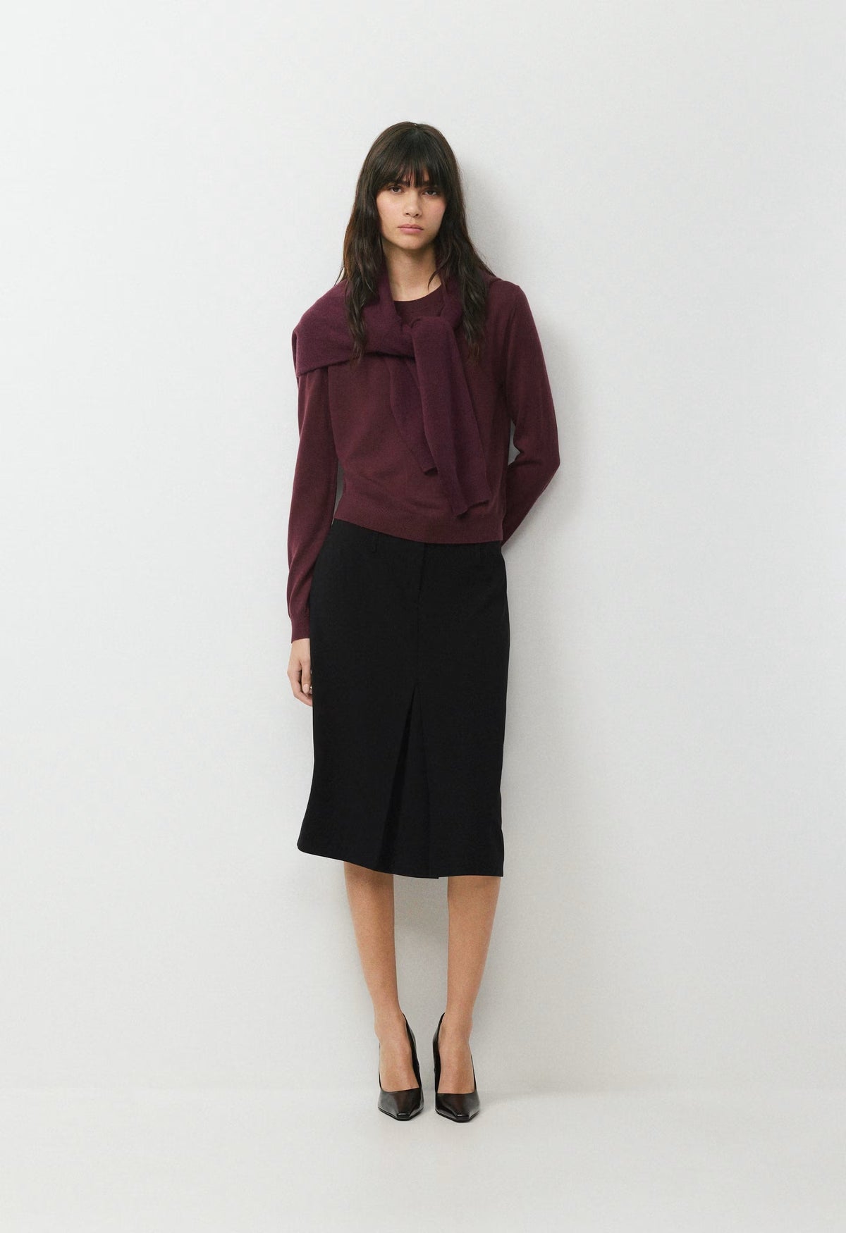 Bare Merino Wool Bloor Sweater - GALA PLUM