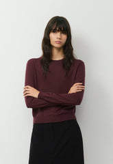 Bare Merino Wool Bloor Sweater - GALA PLUM