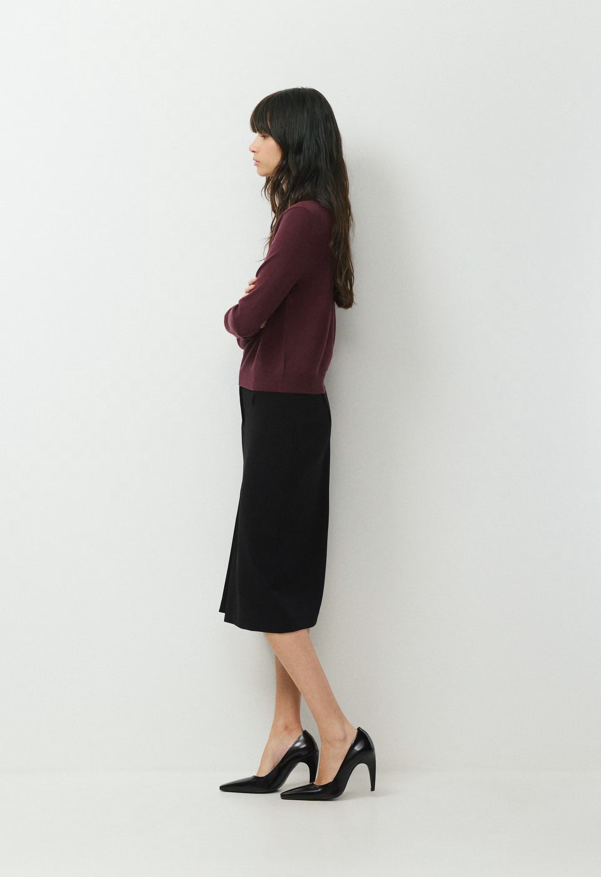Bare Merino Wool Bloor Sweater - GALA PLUM
