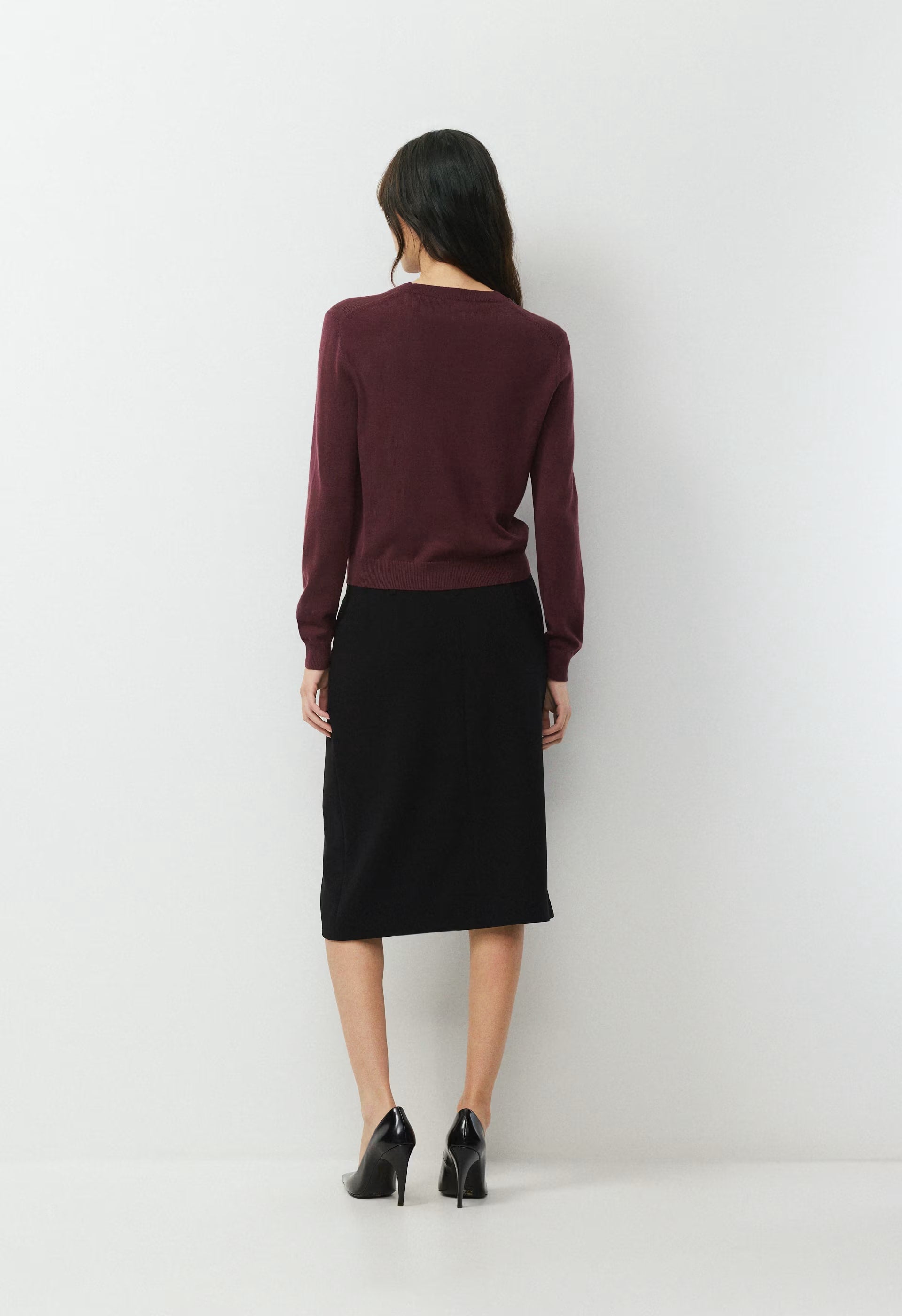 Bare Merino Wool Bloor Sweater - GALA PLUM